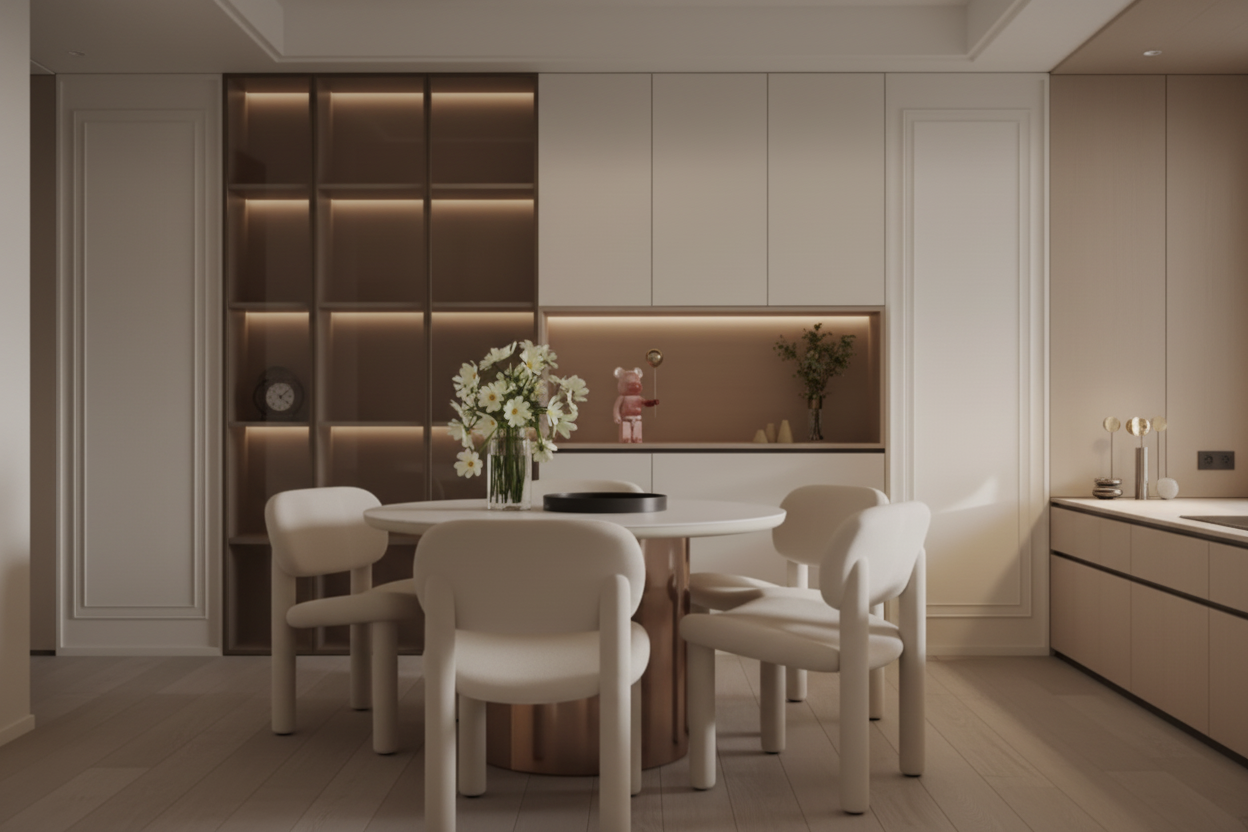 Modern Luxury Dining Area Widescreen