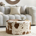 Abilene Ottoman rustique – Repose-pieds de style fermette et siège d'appoint pour le salon