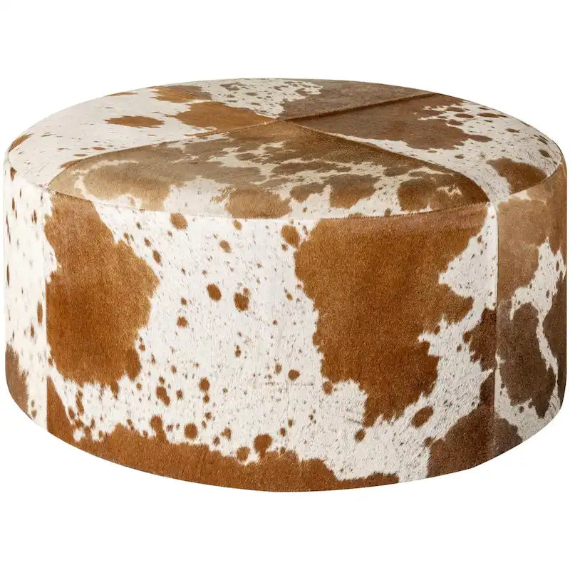 Abilene Ottoman rustique – Repose-pieds de style fermette et siège d'appoint pour le salon