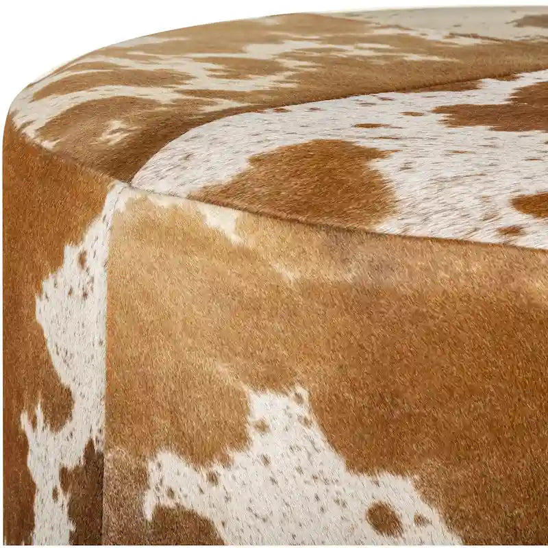 Abilene Ottoman rustique – Repose-pieds de style fermette et siège d'appoint pour le salon