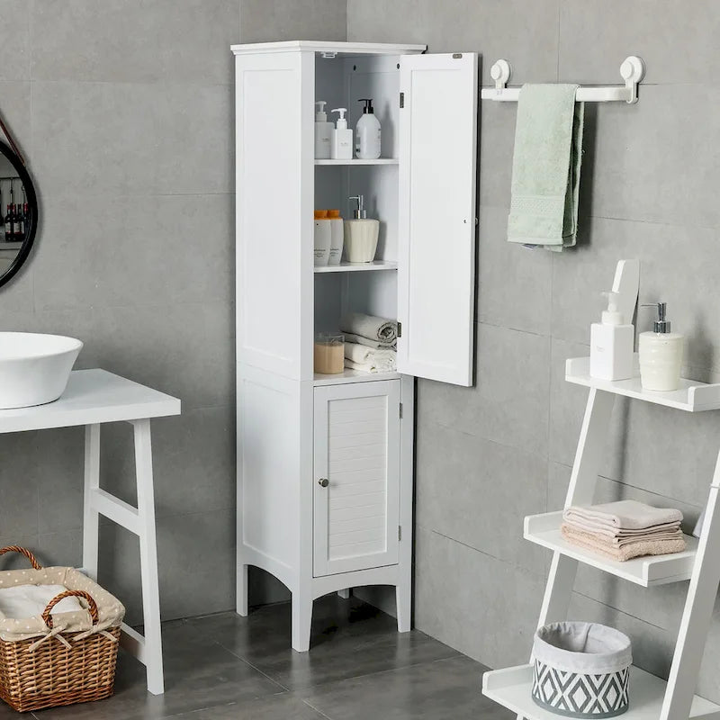 Meuble de rangement de salle de bain sur pied, tour à linge, cuisine