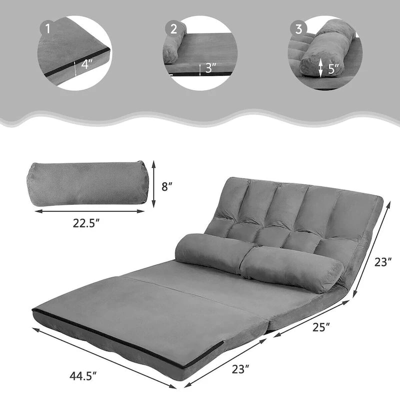 Canapé-lit de sol pliable réglable sur 6 positions