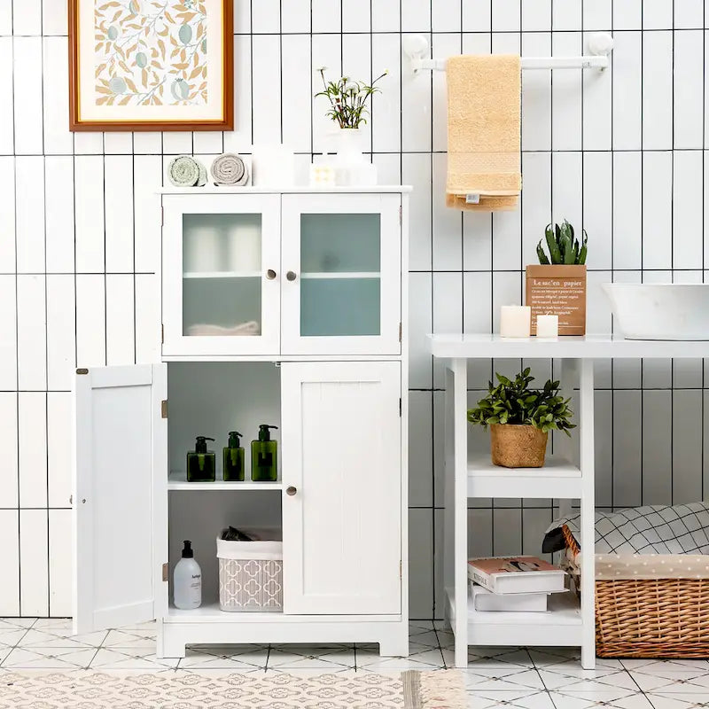 Bathroom Floor Storage Cabinet Kitchen Cupboard - See Details