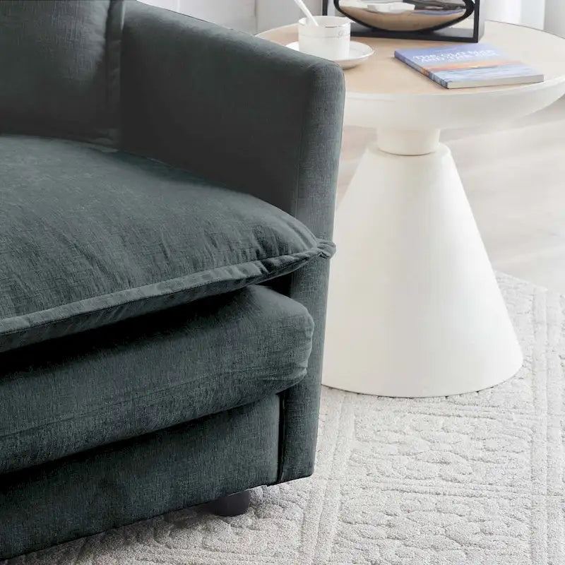 111.5 Canapé 4 places en chenille avec configurations personnalisables et confort supérieur