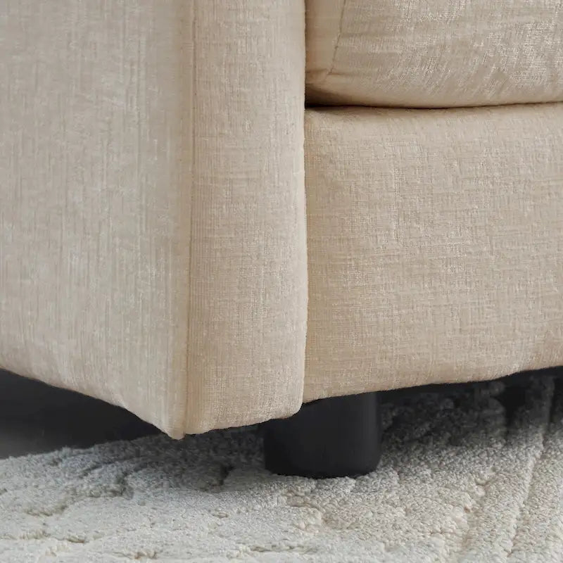 111.5 Canapé 4 places en chenille avec configurations personnalisables et confort supérieur
