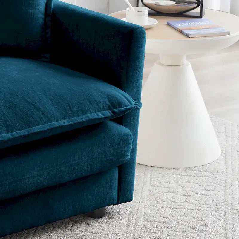 111.5 Canapé 4 places en chenille avec configurations personnalisables et confort supérieur