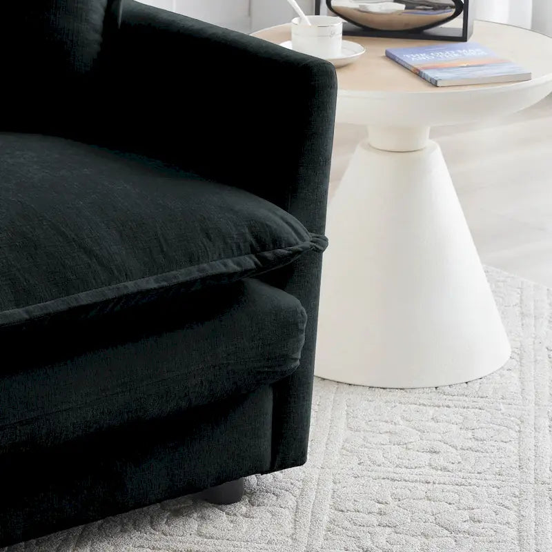 111.5 Canapé 4 places en chenille avec configurations personnalisables et confort supérieur