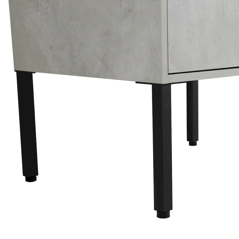 24 Inch/30 Inch /36 Inch Bathroom Vanity W/Sink Freestanding/Wall Mounted Vanity Ceramic Sink Set With Adjustable Shelf