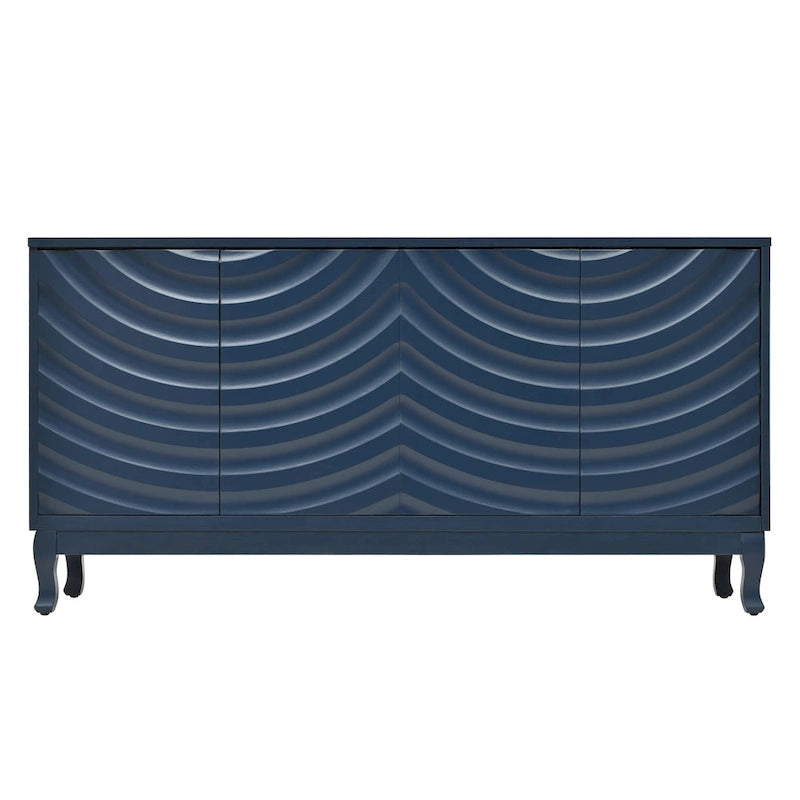 Elegant Sideboard with Arched Groove Design for Living Room