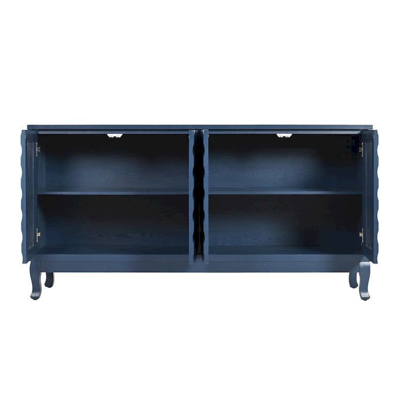 Elegant Sideboard with Arched Groove Design for Living Room
