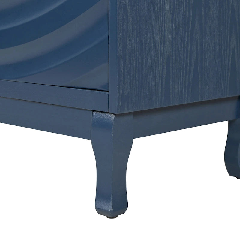 Elegant Sideboard with Arched Groove Design for Living Room