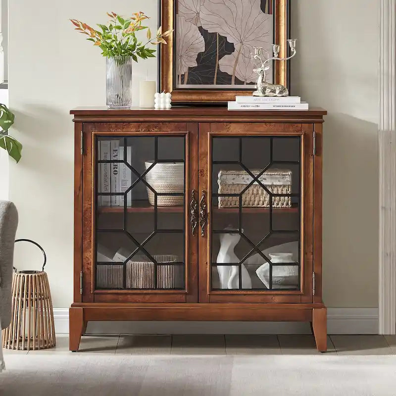 Sideboard & Buffets Cabinet, Accent Display Storage Distressed Console Cabinet for Entryway Living Room Bedroom Kitchen