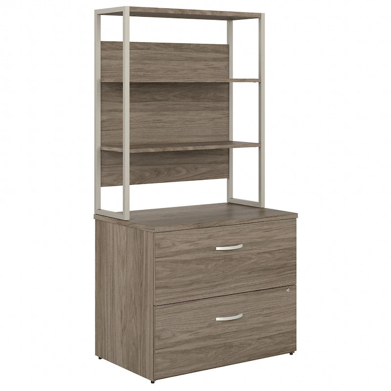 Lateral File Cabinet with Shelves
