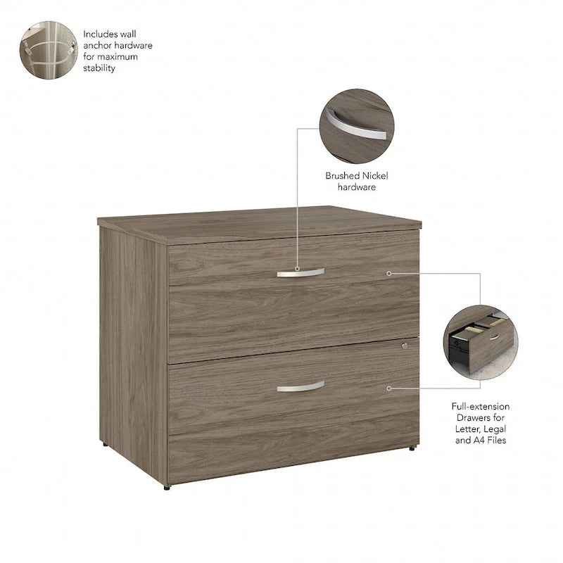 Lateral File Cabinet with Shelves