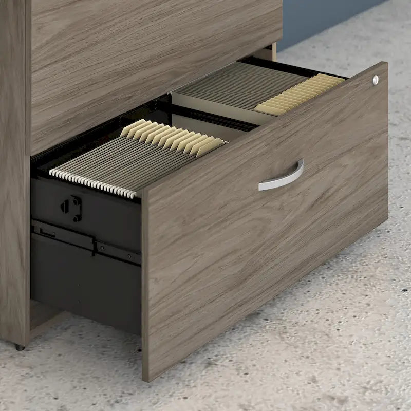 Lateral File Cabinet with Shelves