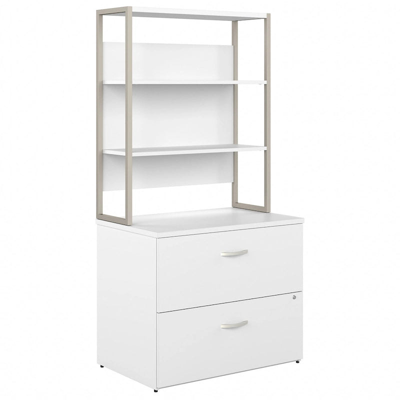 Lateral File Cabinet with Shelves