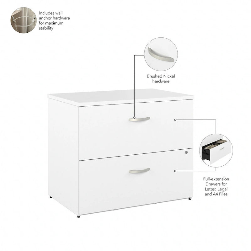 Lateral File Cabinet with Shelves