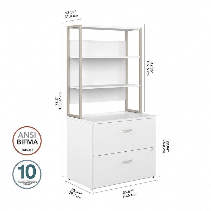 Lateral File Cabinet with Shelves