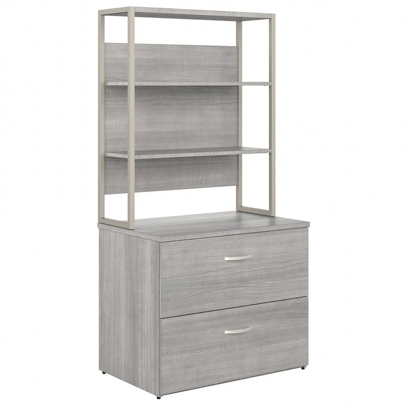 Lateral File Cabinet with Shelves