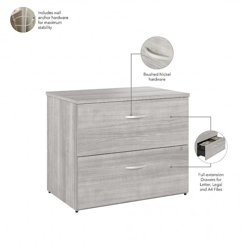 Lateral File Cabinet with Shelves