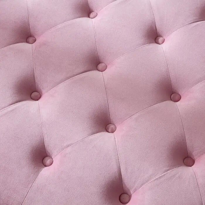 Banc de lit extra long capitonné en velours Tiffiany Luxury