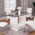 Table à manger contemporaine en bois blanc 59
