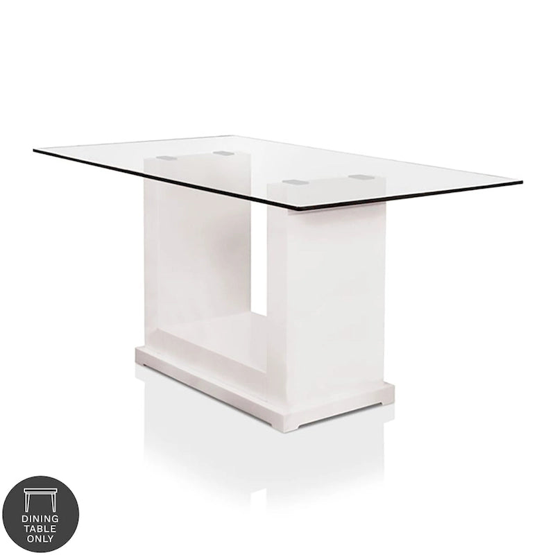 Table à manger contemporaine en bois blanc 59