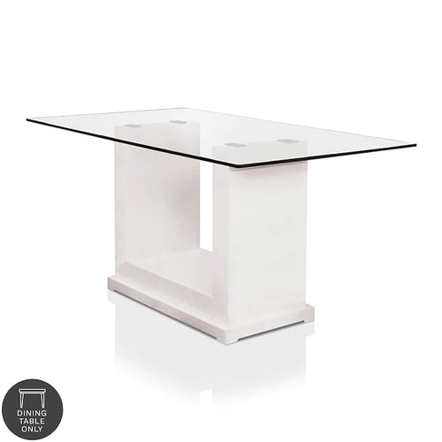 Table à manger contemporaine en bois blanc 59