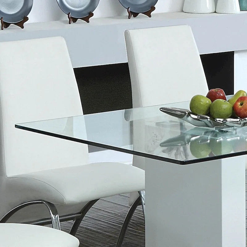 Table à manger contemporaine en bois blanc 59