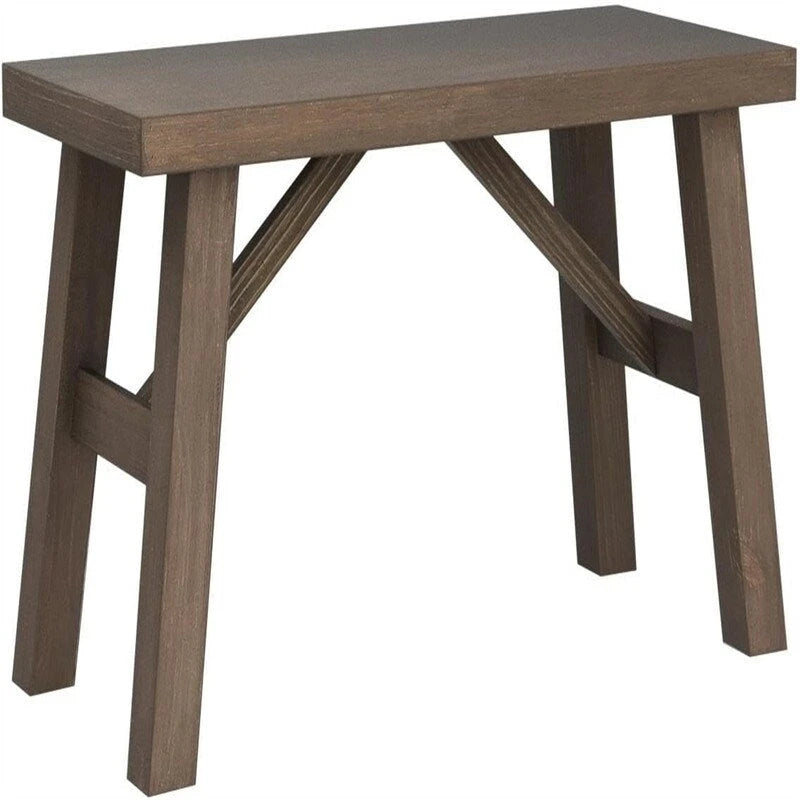 Banc d'entrée en bois massif Sawmill – Siège d'appoint rustique style ferme, 30L x 17H pouces