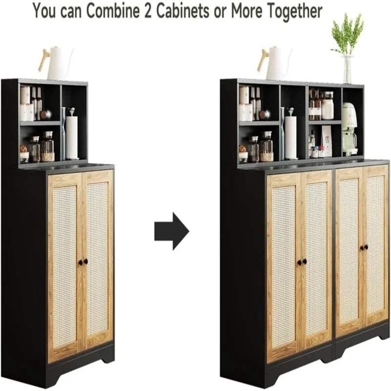 2 Doors Accent Sideboard Cabinet - 15D x 27.56W x 47.24H