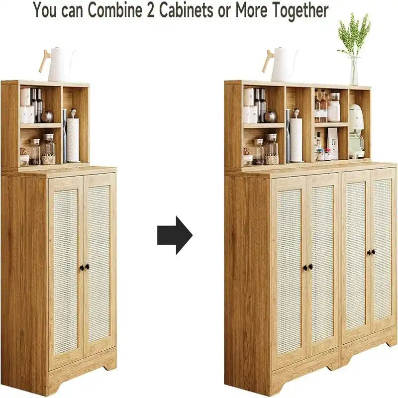 2 Doors Accent Sideboard Cabinet - 15D x 27.56W x 47.24H