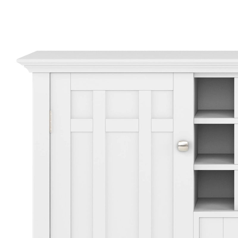 BUFFET-BAHUT TRANSITIONNEL EN BOIS MASSIF DE 54 POUCES AVEC RANGEMENT À VIN - 54 L x 17 P x 36 H