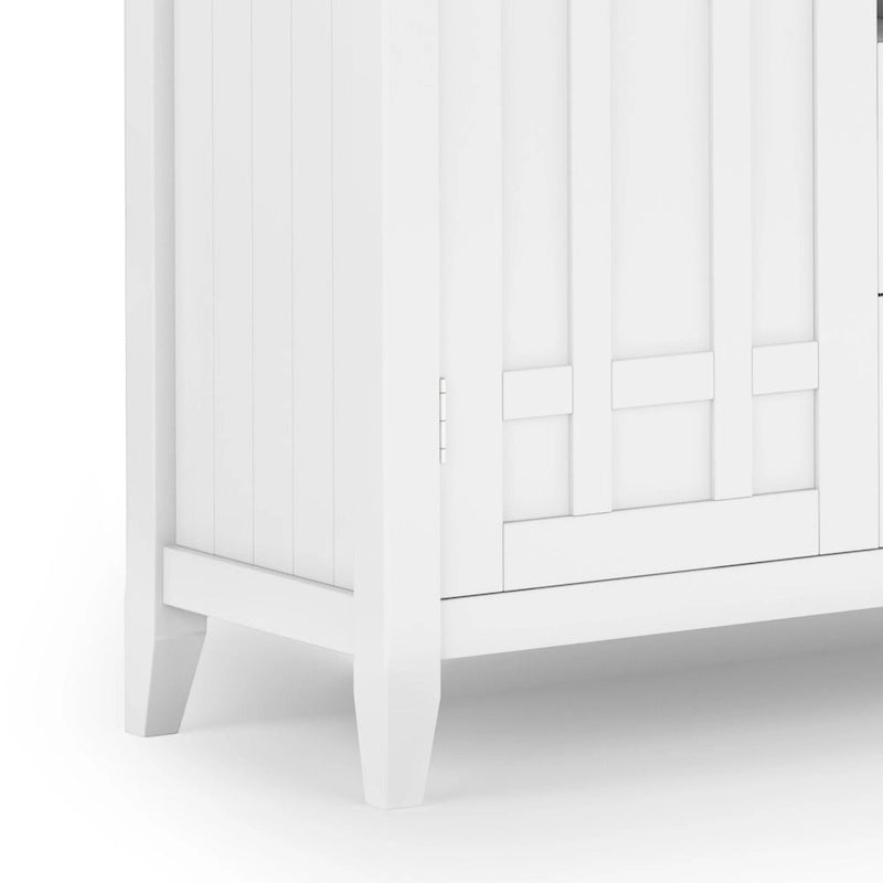 BUFFET-BAHUT TRANSITIONNEL EN BOIS MASSIF DE 54 POUCES AVEC RANGEMENT À VIN - 54 L x 17 P x 36 H