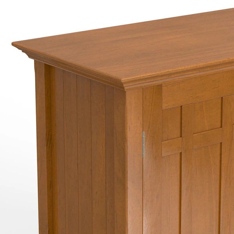 BUFFET-BAHUT TRANSITIONNEL EN BOIS MASSIF DE 54 POUCES AVEC RANGEMENT À VIN - 54 L x 17 P x 36 H
