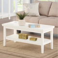 Table basse ronde Ledgewood mi-siècle avec étagère de rangement inférieure pour salon