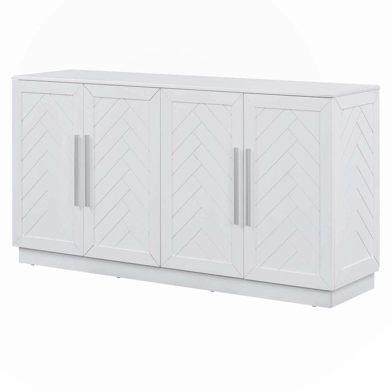 Sideboard with 4 Doors Large Storage Space with Adjustable Shelves