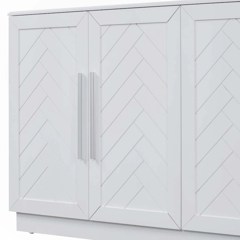 Sideboard with 4 Doors Large Storage Space with Adjustable Shelves