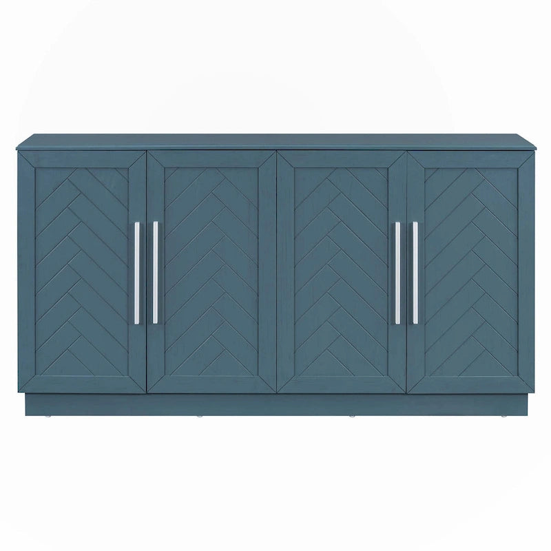 Sideboard with 4 Doors Large Storage Space with Adjustable Shelves