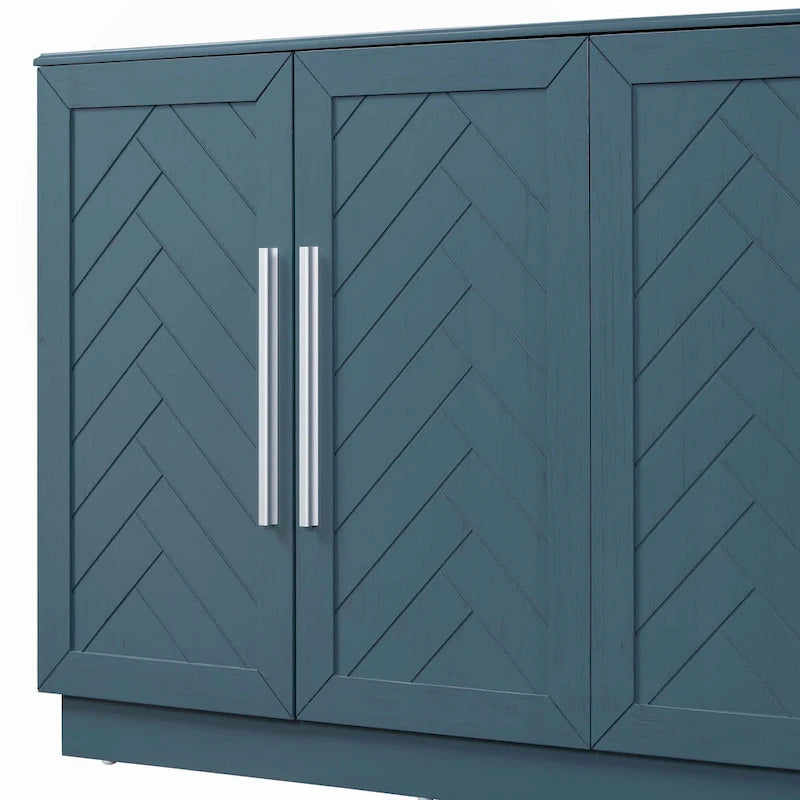 Sideboard with 4 Doors Large Storage Space with Adjustable Shelves