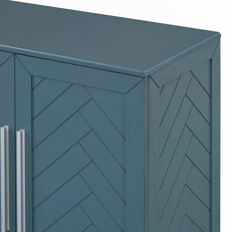 Sideboard with 4 Doors Large Storage Space with Adjustable Shelves