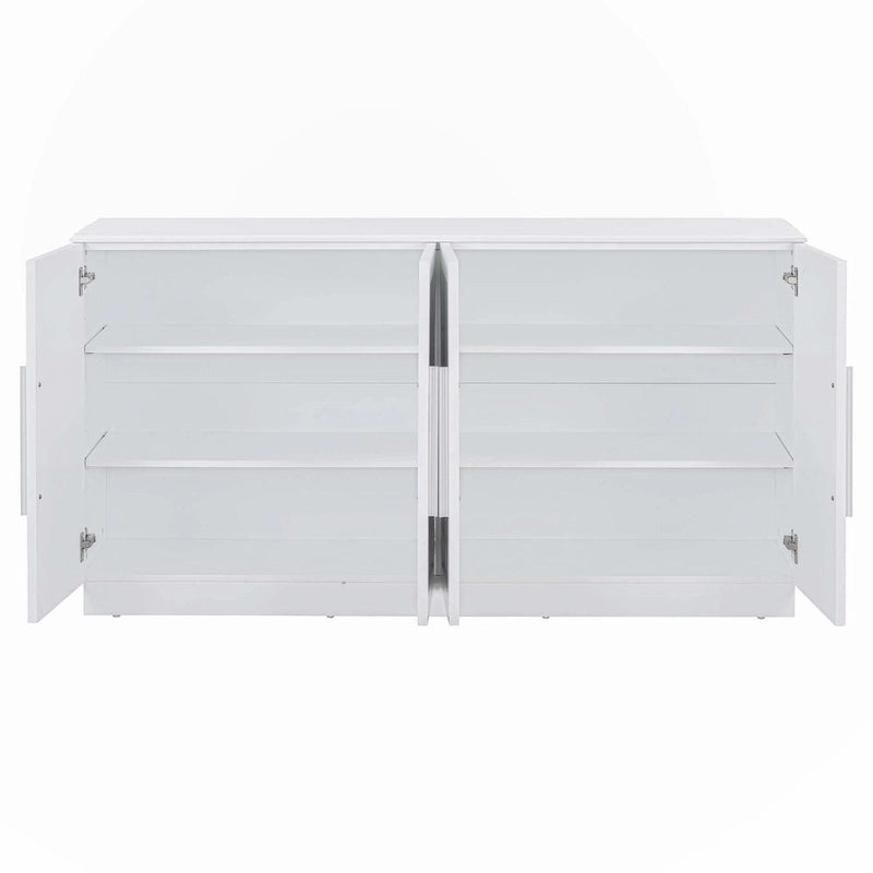 Sideboard with 4 Doors Large Storage Space with Adjustable Shelves