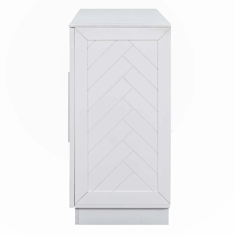 Sideboard with 4 Doors Large Storage Space with Adjustable Shelves