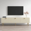 Meuble TV moderne avec rangement, compatible avec les téléviseurs jusqu'à 80 pouces