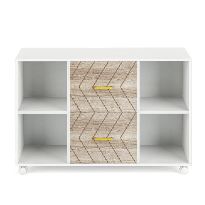 2-Drawer Wood Mobile Lateral File Cabinet