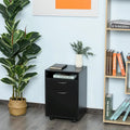 HOMCOM 24 Mobile Printer Cart with 2 Drawers, Black - 15.7*13.8*23.6