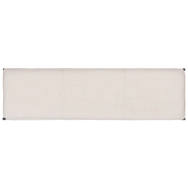Banc ottoman rembourré X-Bench, 127 cm de large, capitonné, pour chambre et entrée