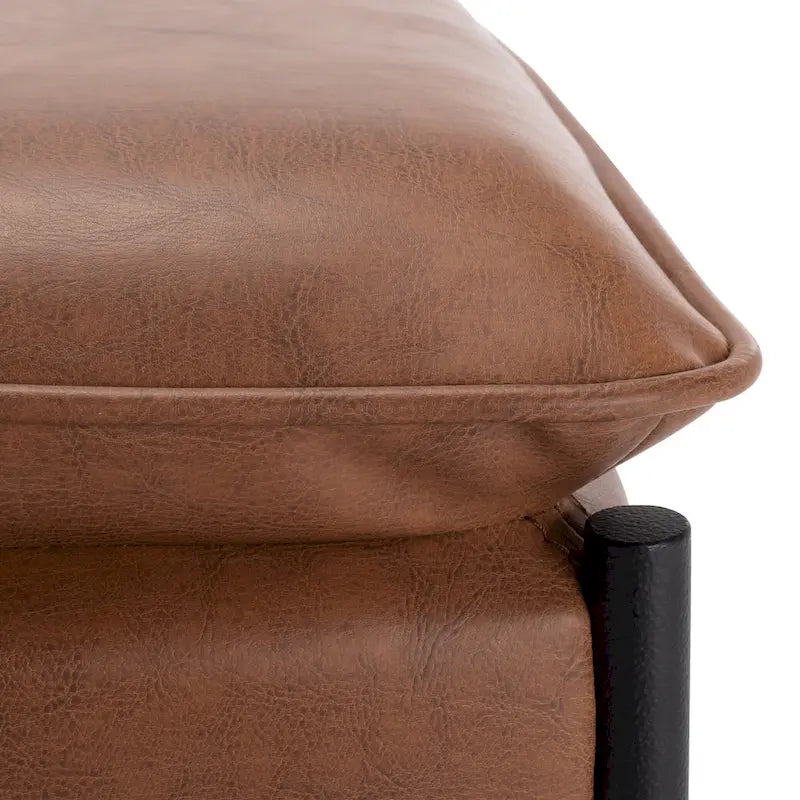 Banc ottoman rembourré X-Bench, 127 cm de large, capitonné, pour chambre et entrée
