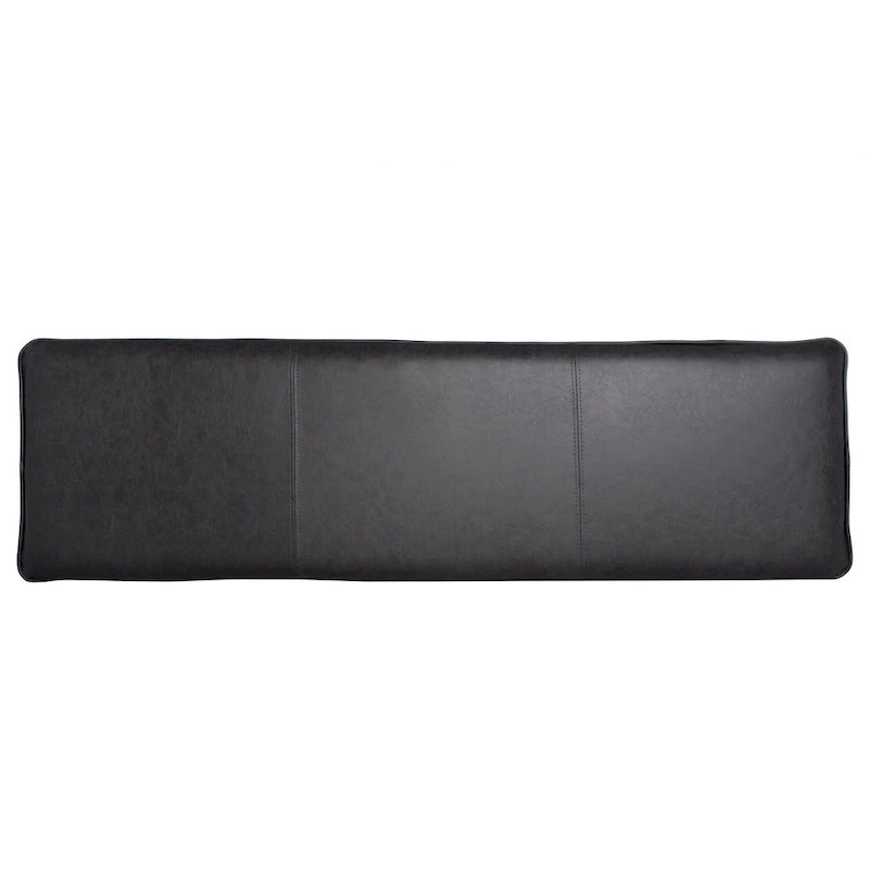 Banc ottoman rembourré X-Bench, 127 cm de large, capitonné, pour chambre et entrée
