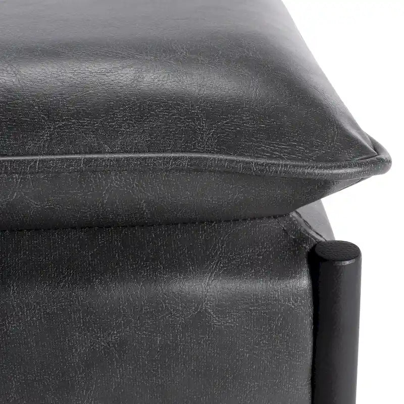 Banc ottoman rembourré X-Bench, 127 cm de large, capitonné, pour chambre et entrée
